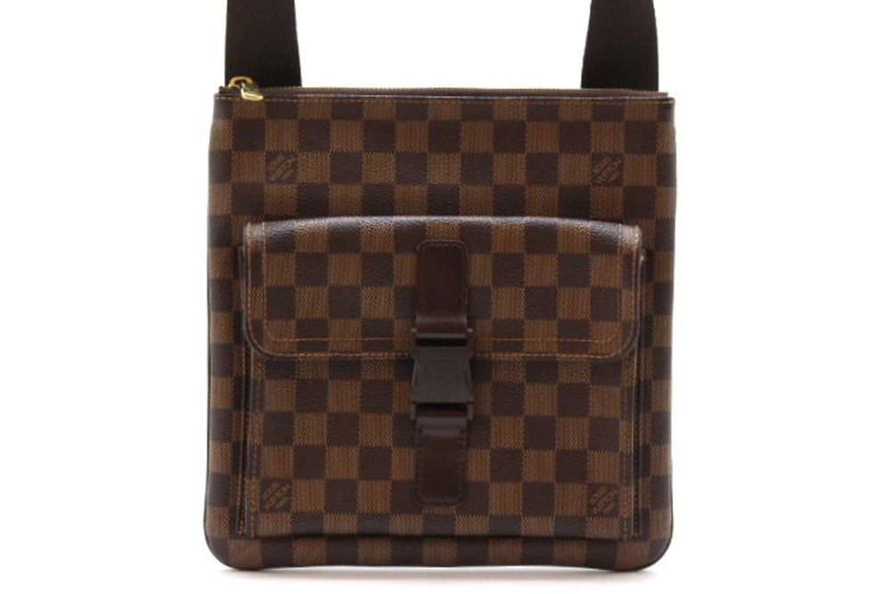 LOUIS VUITTON Bag Pochette Melville Damier Shoulder Canvas Brown T